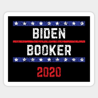 Joe Biden 2020 and Cory Booker on the One Ticket. Biden Booker 2020 Vintage Distressed Sticker